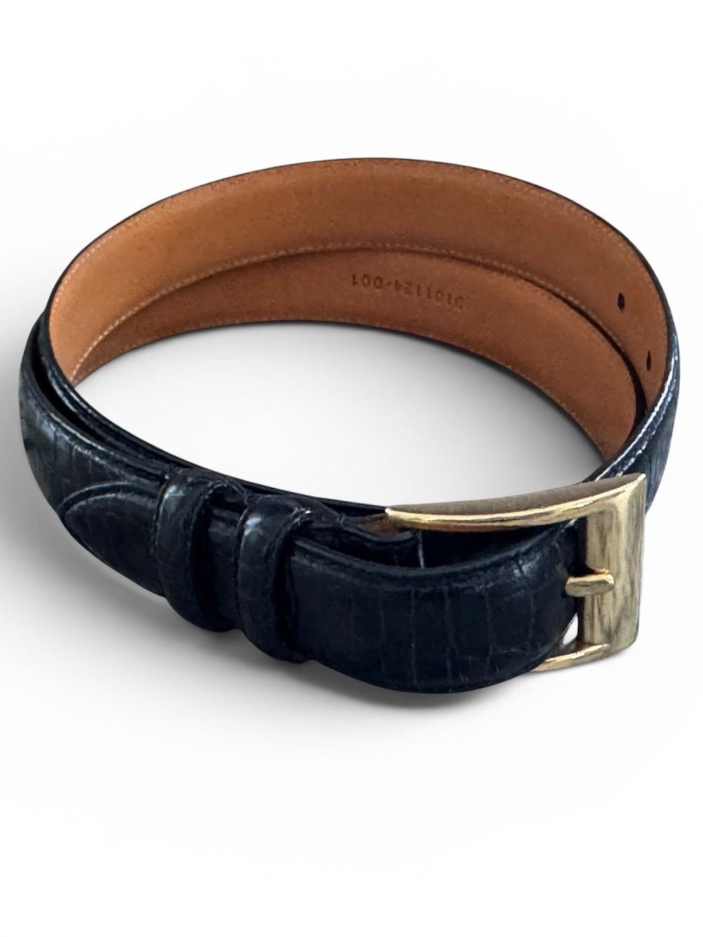 Lauren Ralph Lauren woman’s croc print leather belt size medium